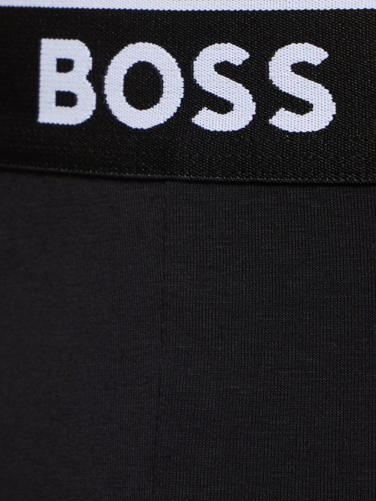 Boss: Lot de 3 slips en coton - Noir - men_1 | Luisa Via Roma