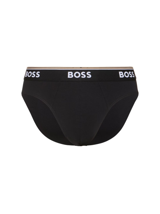 Boss: 코튼 팬티 3개 - 블랙 - men_0 | Luisa Via Roma