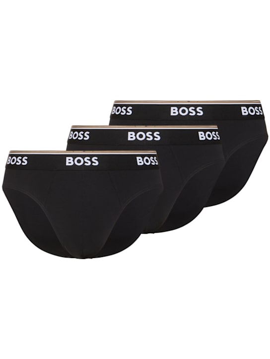 Boss: Pack of 3 cotton briefs - men_0 | Luisa Via Roma