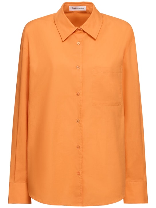 The Frankie Shop: Lui organic cotton poplin shirt - Orange - women_0 | Luisa Via Roma