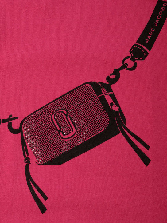 Marc Jacobs: T-shirt in jersey di misto cotone con stampa - kids-girls_1 | Luisa Via Roma