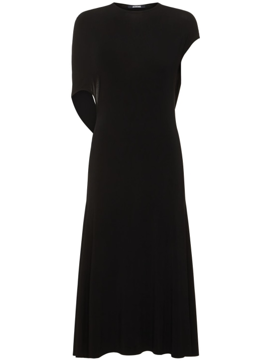 Jacquemus: La Robe Salerno midi dress - Black - women_0 | Luisa Via Roma