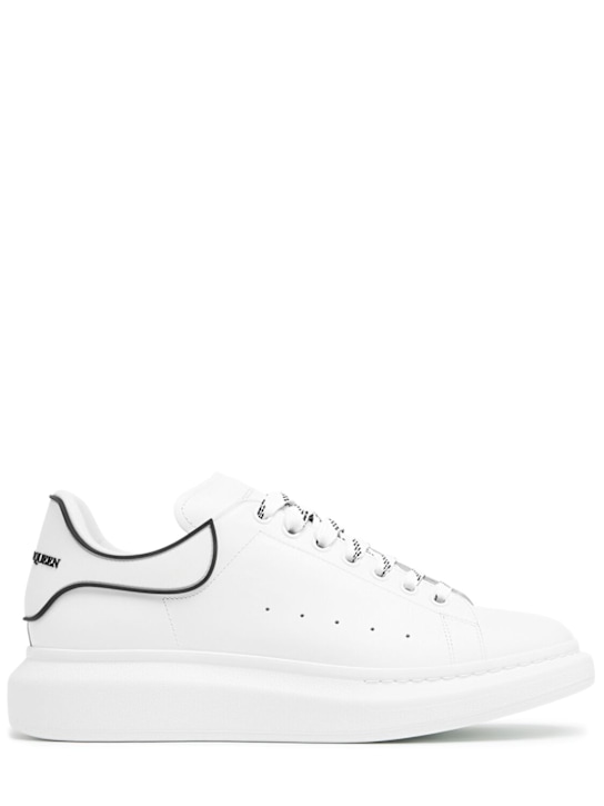 Alexander McQueen: Baskets oversize en cuir 45 mm - Blanc - men_0 | Luisa Via Roma