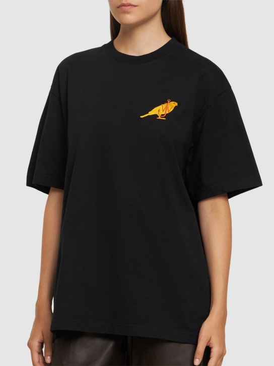 JW Anderson: Canary cotton jersey t-shirt - women_2 | Luisa Via Roma