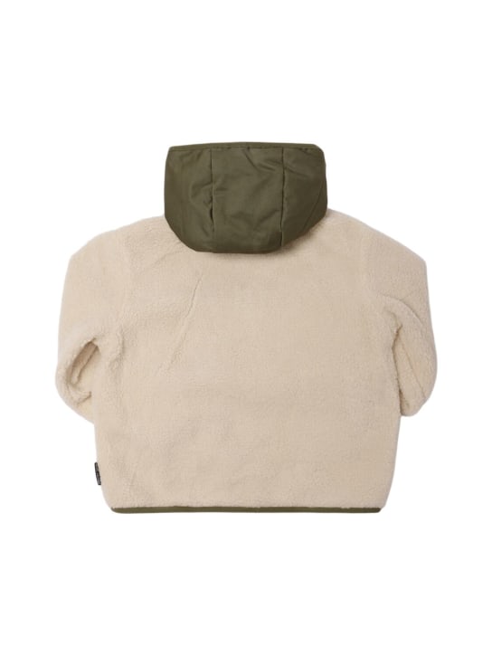 Marc Jacobs: Reversible hooded jacket - Beige/Green - kids-boys_3 | Luisa Via Roma
