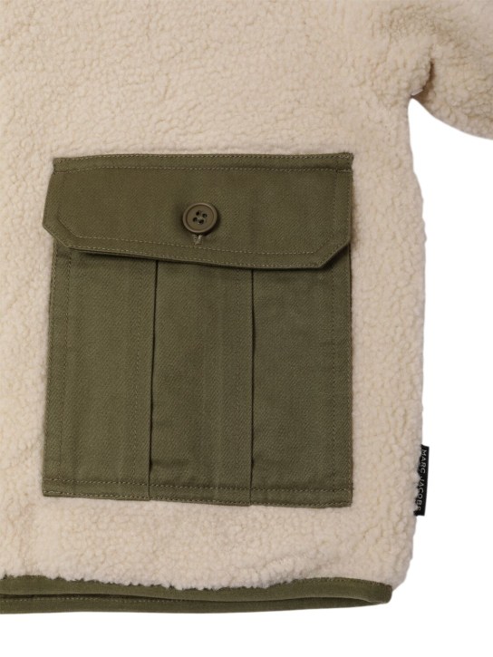 Marc Jacobs: Reversible hooded jacket - Beige/Green - kids-boys_4 | Luisa Via Roma