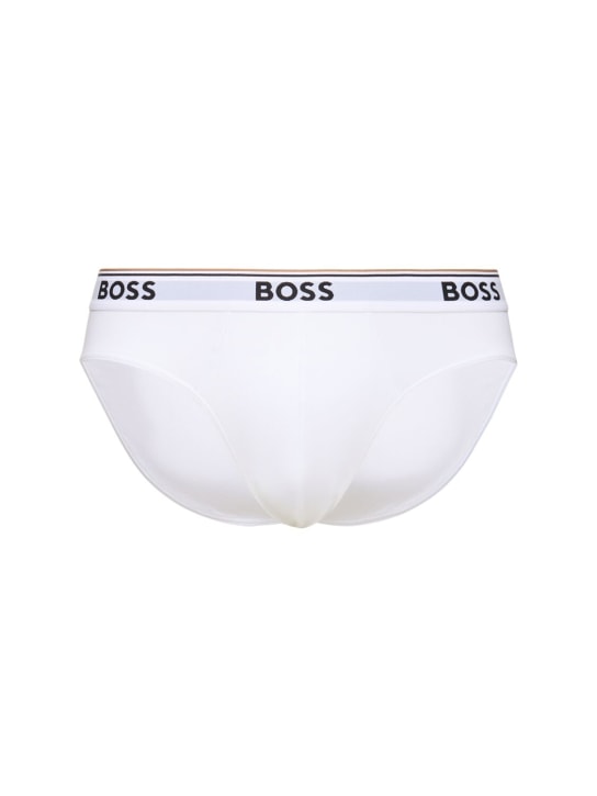 Boss: コットンブリーフ 3枚パック - ホワイト - men_0 | Luisa Via Roma