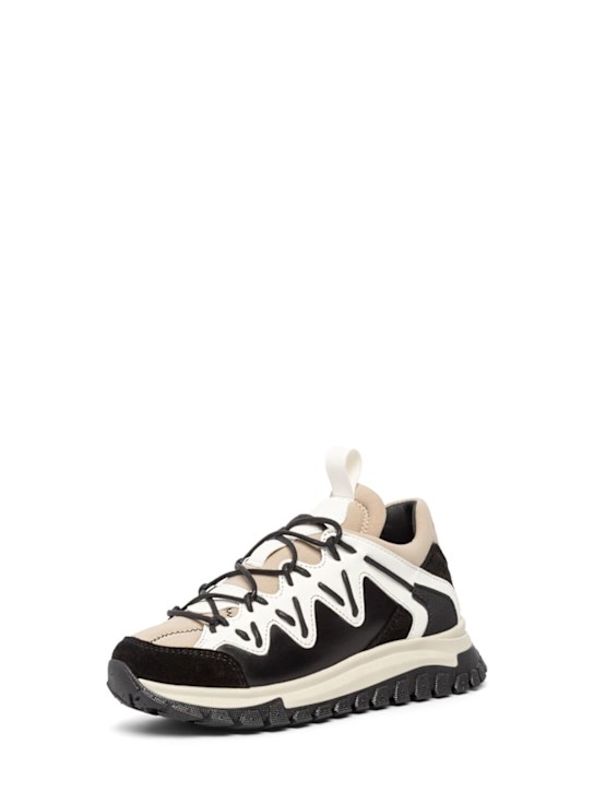 Marni Junior: Nylon & leather lace-up sneakers - kids-boys_1 | Luisa Via Roma