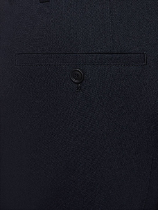 Boss: Pantalon en laine mélangée Genius - Bleu Foncé - men_1 | Luisa Via Roma