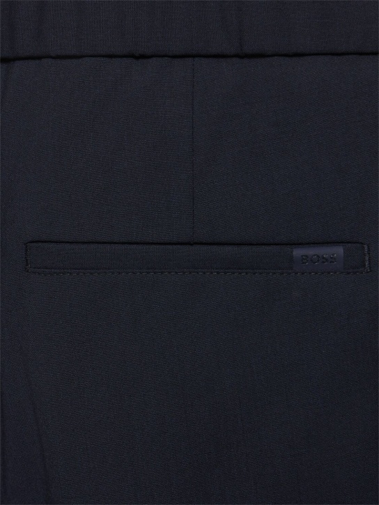 Boss: Prian wool blend pants - Dark Blue - men_1 | Luisa Via Roma