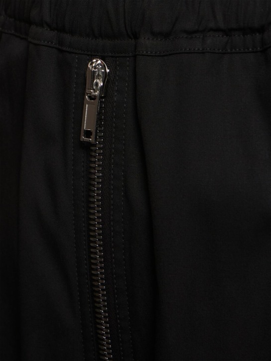 Rick Owens: Wide Bela cotton poplin pants - Black - men_4 | Luisa Via Roma