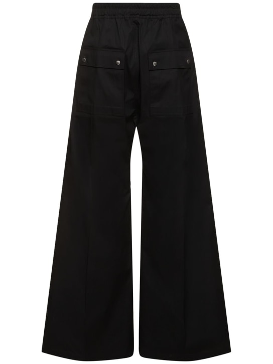 Rick Owens: Wide Bela cotton poplin pants - Black - men_5 | Luisa Via Roma
