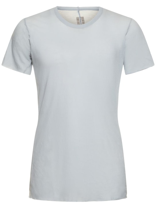 Rick Owens: T-shirt in cotone - Azzurro - men_0 | Luisa Via Roma
