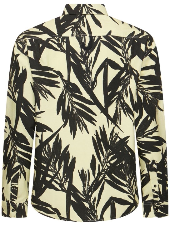 Jacquemus: La Chemise Simon printed cotton shirt - Prt Foliage Bla - men_4 | Luisa Via Roma