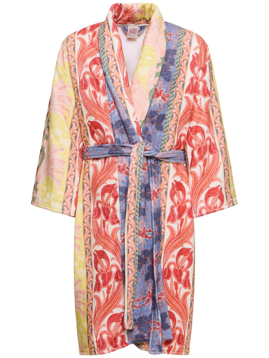 Etro: Summer shawl collar bathrobe - Multicolor - ecraft_0 | Luisa Via Roma