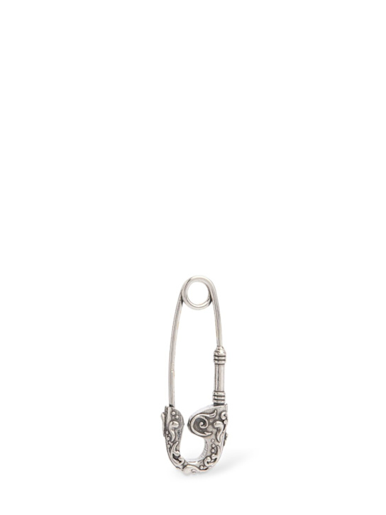Emanuele Bicocchi: Large Arabesque Safety Pin mono earring - men_0 | Luisa Via Roma