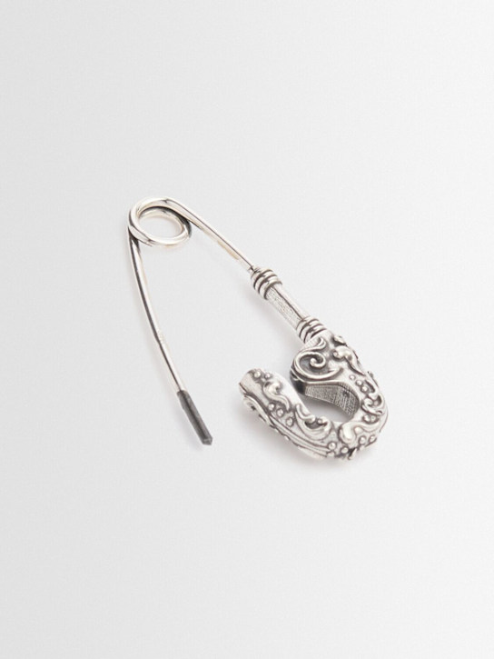 Emanuele Bicocchi: Large Arabesque Safety Pin mono earring - men_1 | Luisa Via Roma