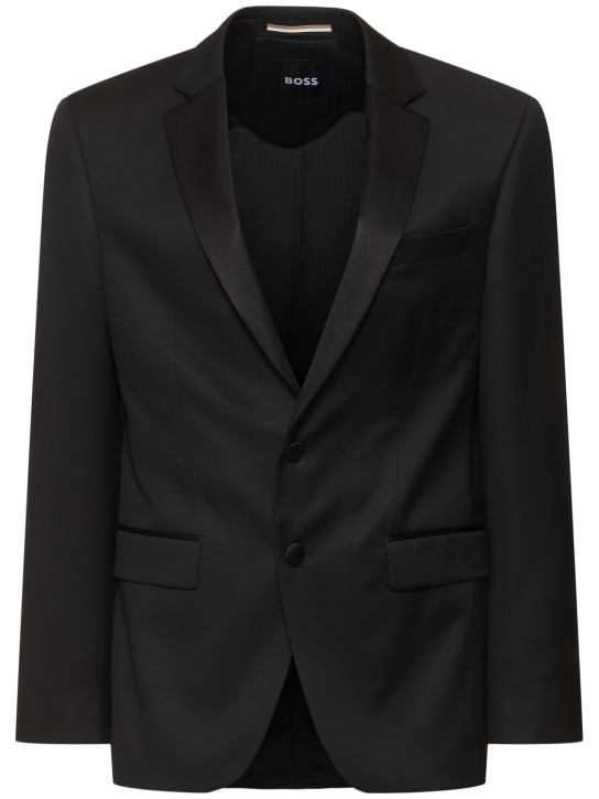 Boss: Huge wool tuxedo jacket - Siyah - men_0 | Luisa Via Roma