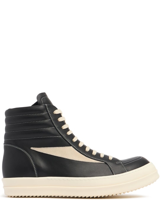 Rick Owens: High Vintage Sneaks运动鞋 - 黑色/乳白色 - men_0 | Luisa Via Roma