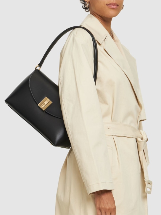 Bally: Ollam Pocket leather shoulder bag - Black - women_1 | Luisa Via Roma