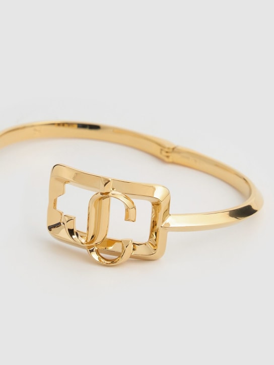 Jimmy Choo: Square cuff bracelet - Gold - women_3 | Luisa Via Roma