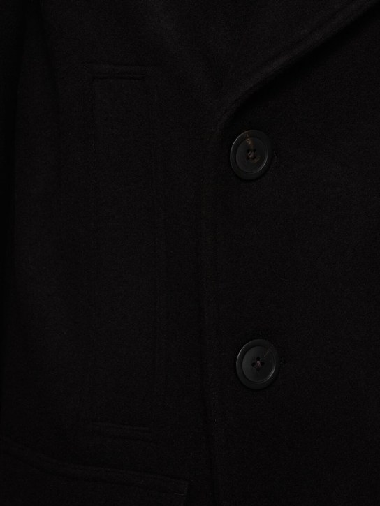Rick Owens: Cappotto doppiopetto Officer in lana - men_3 | Luisa Via Roma