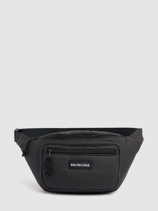 Balenciaga: Explorer belt bag - Siyah - men_0 | Luisa Via Roma