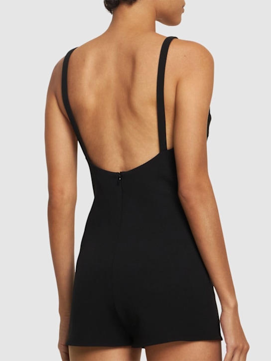 Magda Butrym: Wool blend knit bodysuit - Black - women_2 | Luisa Via Roma