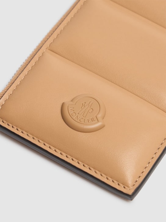 Moncler: Flat leather card holder - men_2 | Luisa Via Roma
