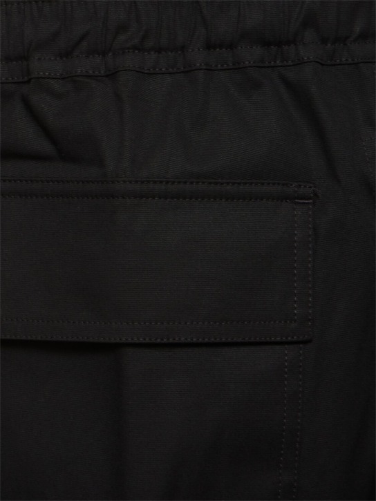 Rick Owens: Pantalon en coton à cordons Dietrich - Noir - men_1 | Luisa Via Roma