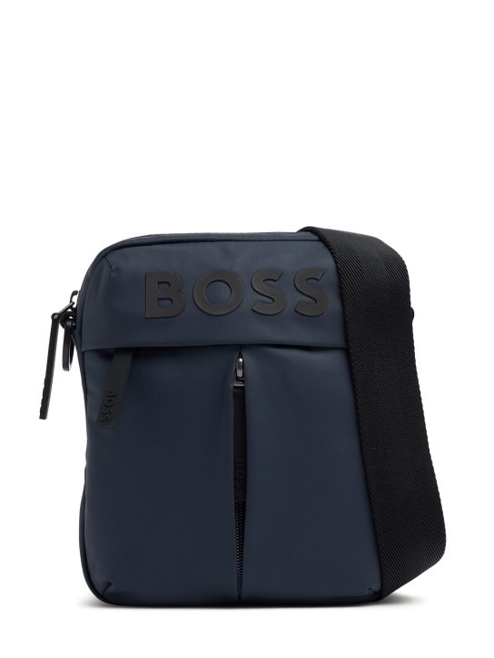 Boss: Borsa a tracolla Stormy Boss con logo - Blu Scuro - men_0 | Luisa Via Roma