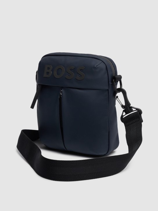 Boss: Stormy Boss logo crossbody bag - Dark Blue - men_1 | Luisa Via Roma
