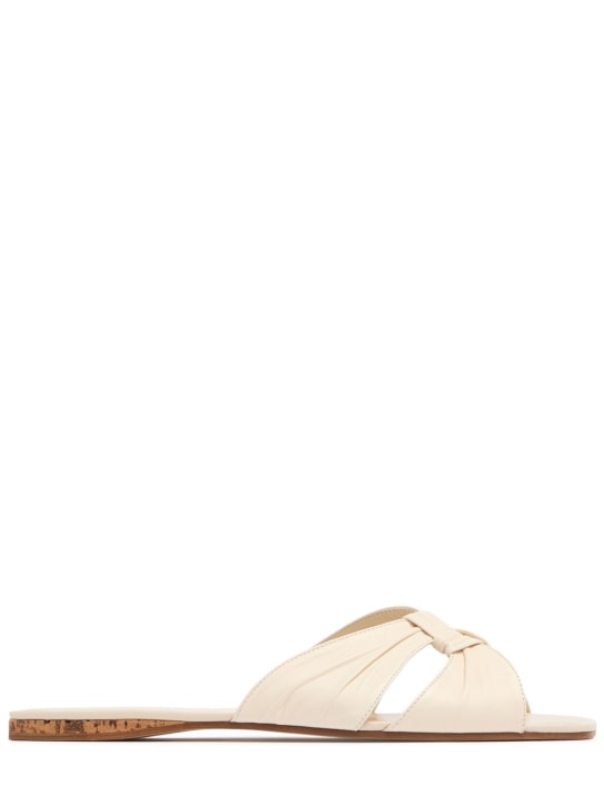 The Row: 10mm Soft Knot leather sandals - Off White - women_0 | Luisa Via Roma