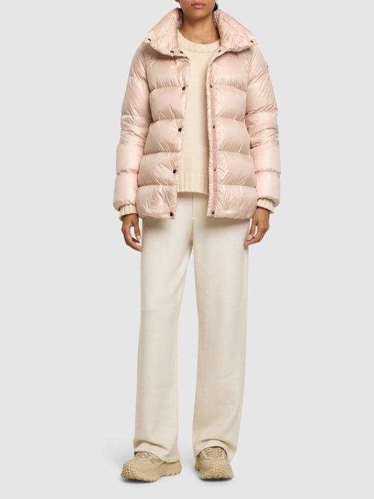 Moncler: Cochevis nylon down short jacket - Pastel Pink - women_1 | Luisa Via Roma