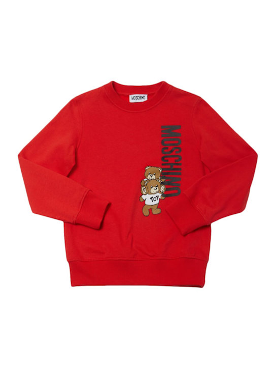 Moschino: コットンスウェットシャツ - kids-boys_0 | Luisa Via Roma