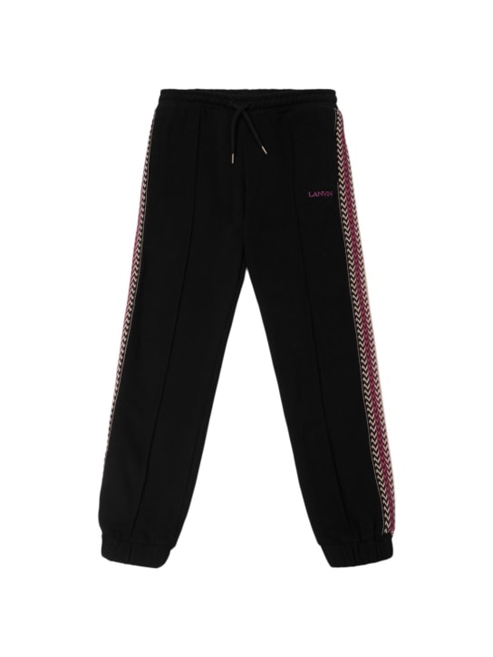 Lanvin: コットンスウェットパンツ - kids-girls_0 | Luisa Via Roma