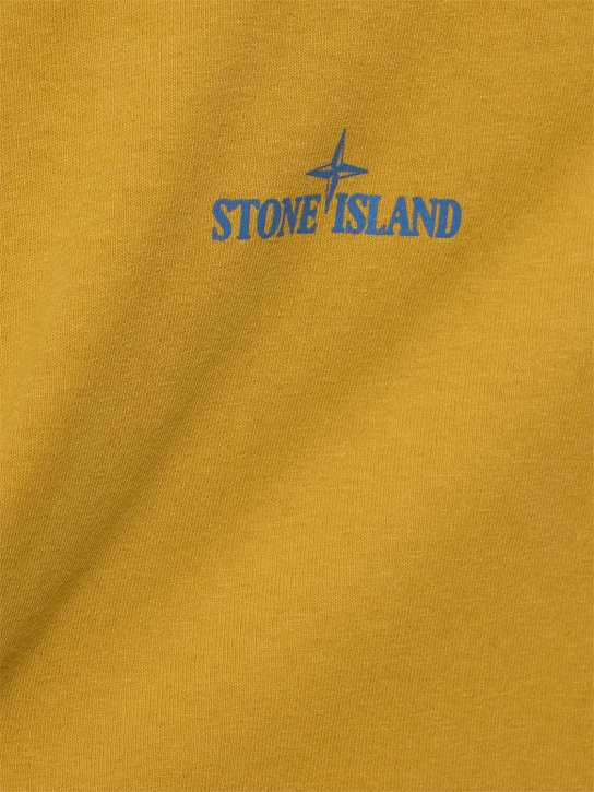 Stone Island: Cotton short sleeve t-shirt - Mustard - men_1 | Luisa Via Roma