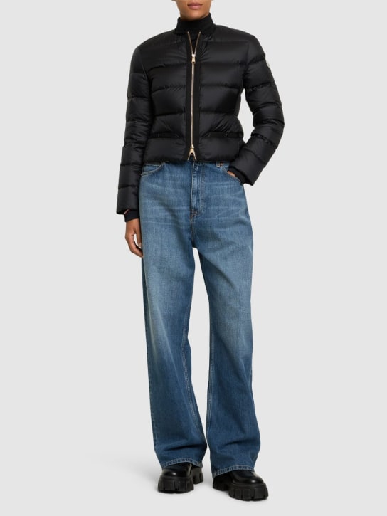 Moncler: Laurine nylon down jacket - 블랙 - women_1 | Luisa Via Roma