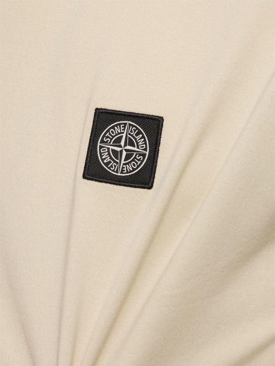Stone Island: Cotton short sleeve t-shirt - Gips - men_1 | Luisa Via Roma