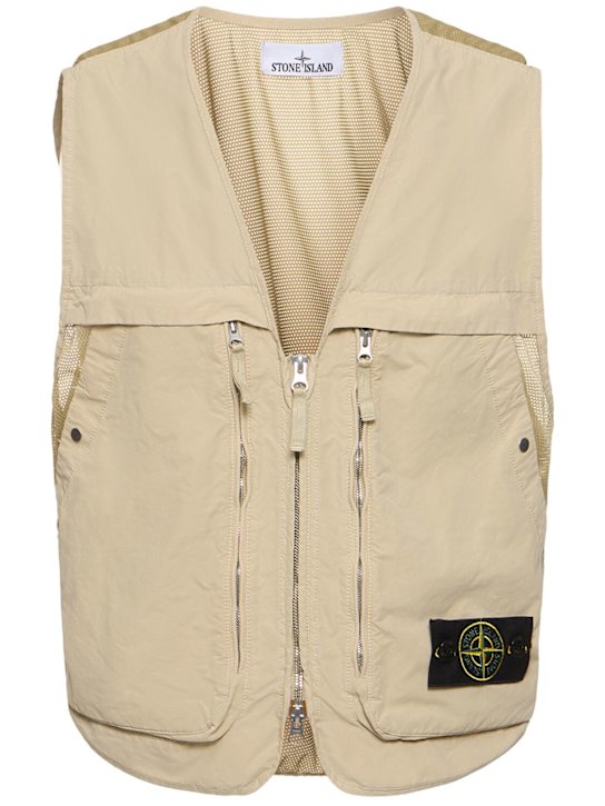 Stone Island: Zip up vest - men_0 | Luisa Via Roma