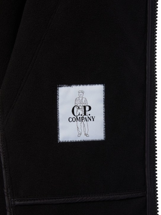 C.P. Company: Giacca in soft shell di poly / lenti e cappuccio - kids-boys_4 | Luisa Via Roma