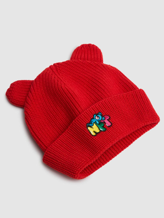 InBetweeners: Bear ears wool blend hat - Red - men_1 | Luisa Via Roma