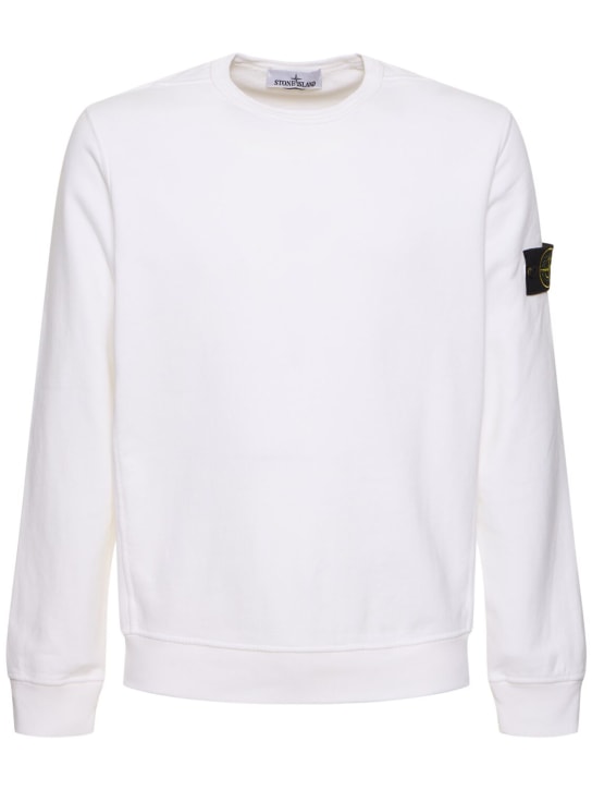 Stone Island: Crewneck sweatshirt - Blanc - men_0 | Luisa Via Roma