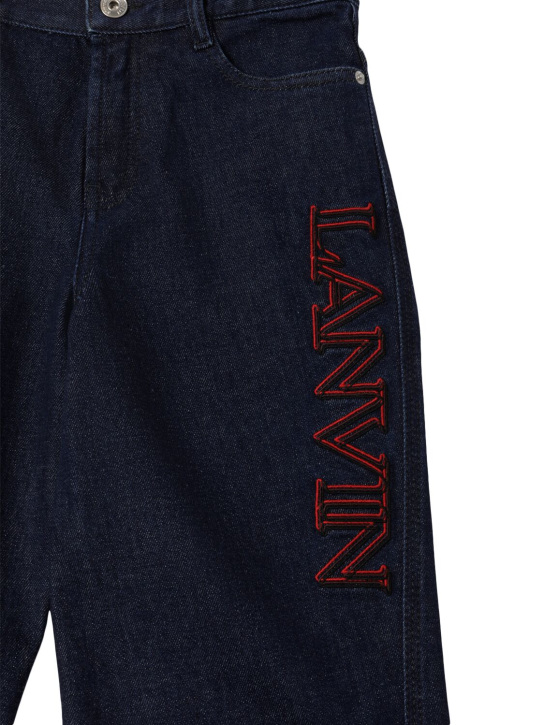 Lanvin: Cotton denim jeans - Blue - kids-boys_1 | Luisa Via Roma