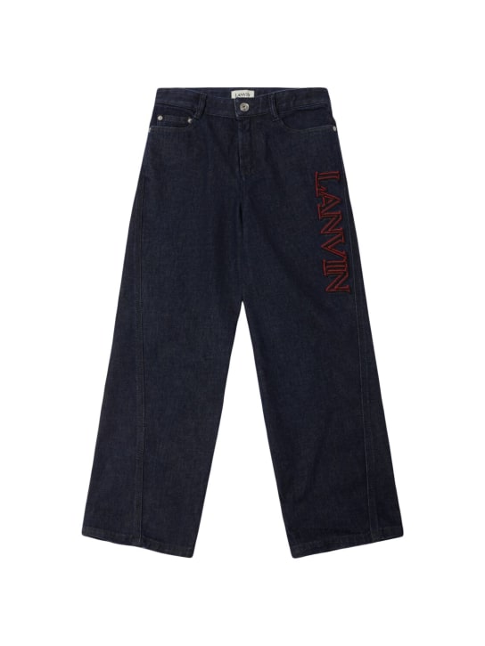 Lanvin: Cotton denim jeans - Blue - kids-boys_0 | Luisa Via Roma