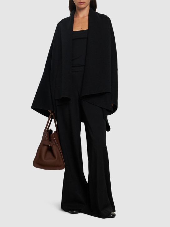 The Row: Mavis cashmere coat - Black - women_1 | Luisa Via Roma