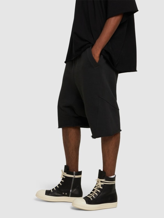 Rick Owens: High Sneaks运动鞋 - 黑色/乳白色 - men_1 | Luisa Via Roma
