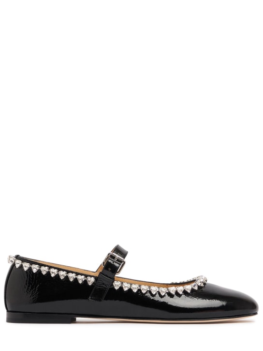 Mach & Mach: 10mm Audrey patent leather Mary Janes - Siyah - women_0 | Luisa Via Roma