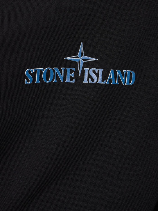 Stone Island: Crewneck sweatshirt - Black - men_1 | Luisa Via Roma