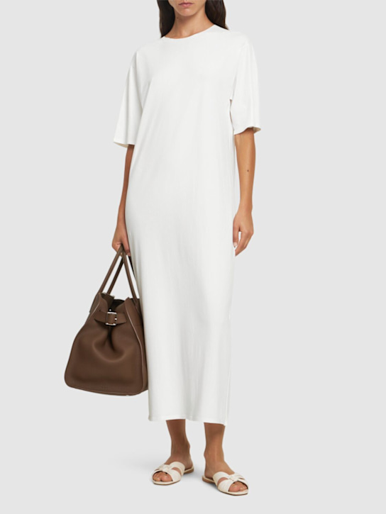 The Row: Gitu short sleeved jersey long dress - women_1 | Luisa Via Roma